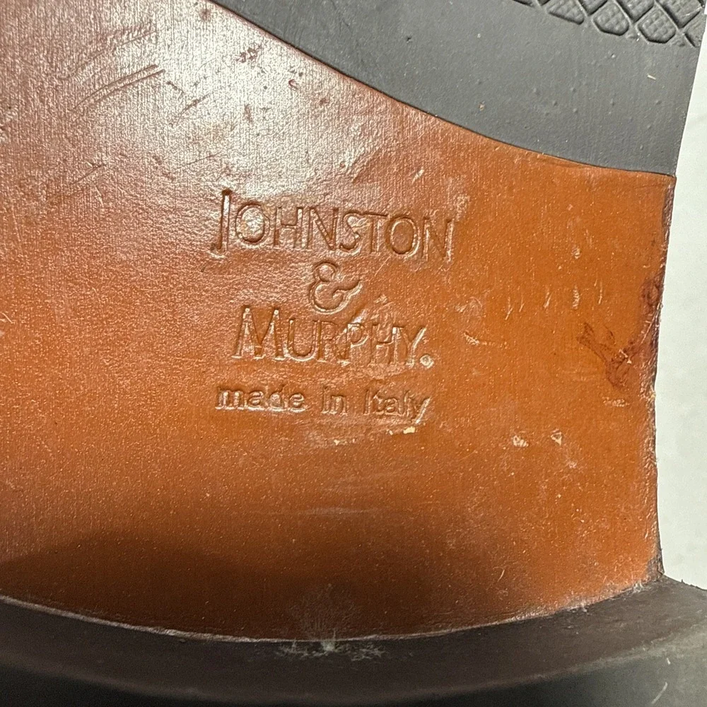 Johnston & Murphy Passport Italy Brown Leather Split Toe Oxford Shoes Men Sz 11M